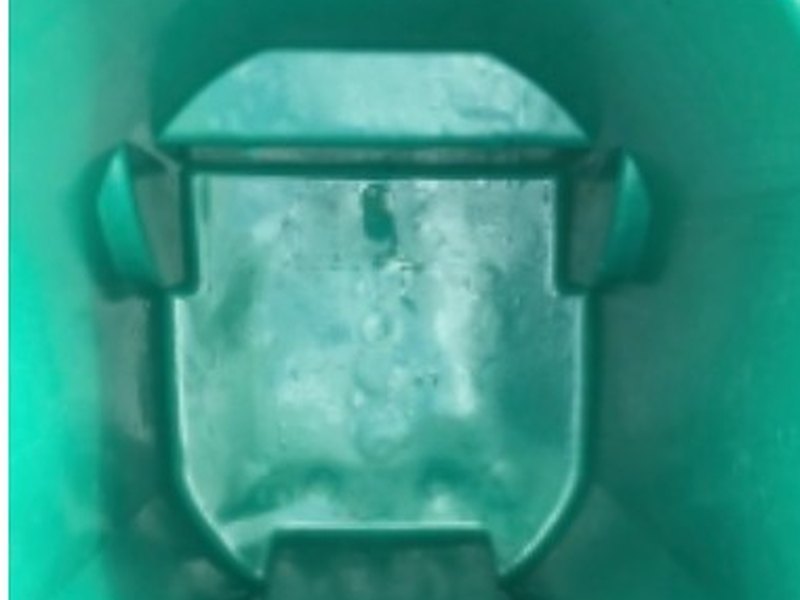 Inside of a trash can after cleaning